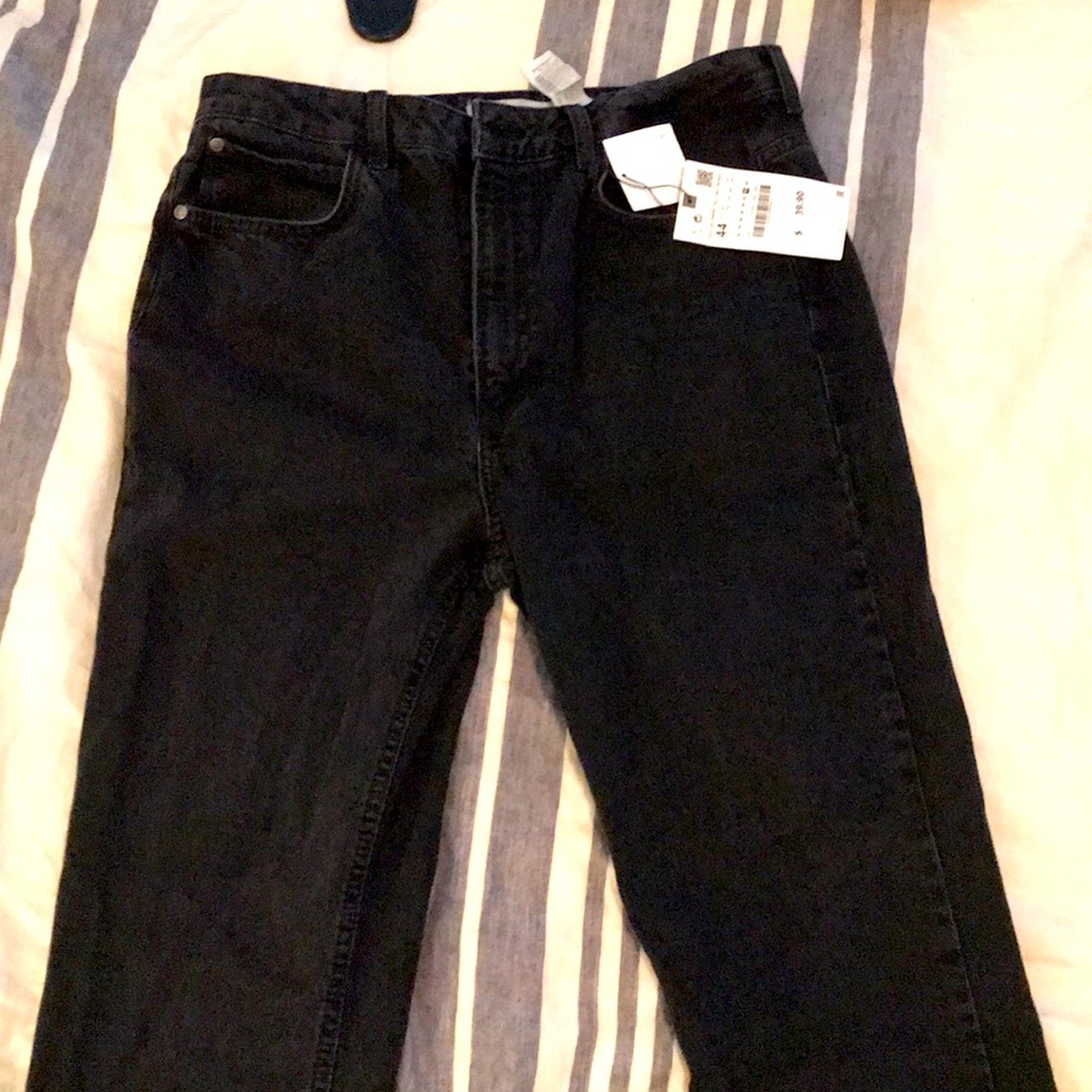 Slim flare black jeans from Zara